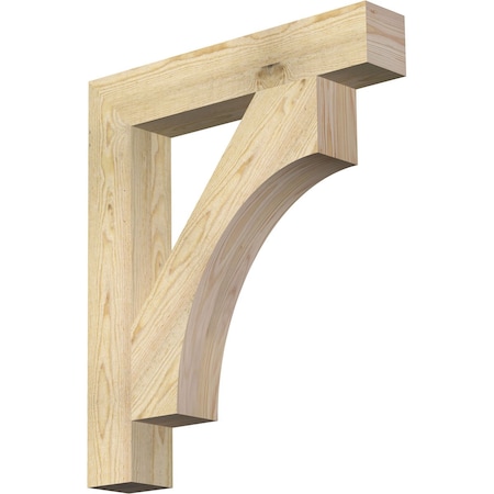Ekena Millwork Westlake Block Rough Sawn Bracket, Douglas Fir, 4"W x 24"D x 28"H BKT04X24X28WTL05RDF
